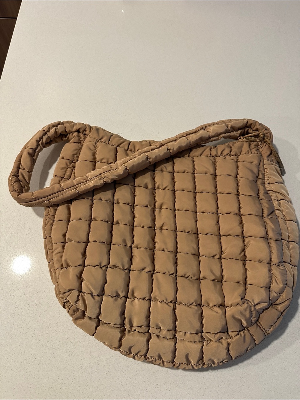 Tan shoulder bag